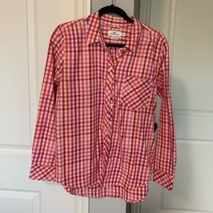 Vineyard Vines cotton & cashmere plaid button down shirt. Size 12. Never worn.